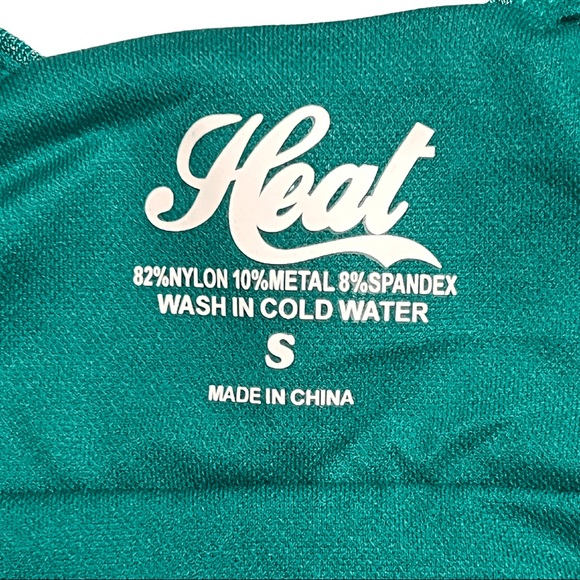 Heat Green Shimmer One Piece Swimsuit - Picture 4 of 5